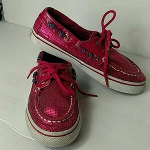Sperry Top Side Bahama Boat Girls Shoe Sequined